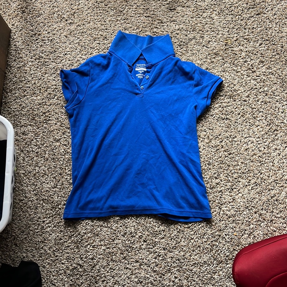 Blue polo shirt